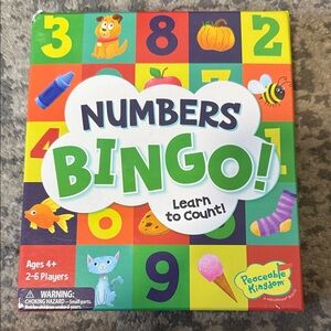 Colorful Numbers Bingo Game
